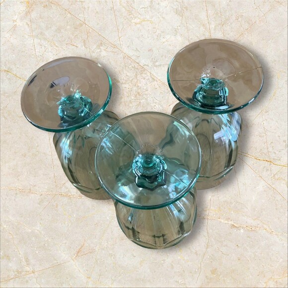 Vintage Libbey Water Goblets (Set of 3) USA Green - Picture 3 of 3
